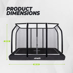 VirtuFit Premium Inground Trampoline met Veiligheidsnet - Zwart - 213 x 305 cm - Tweedekans