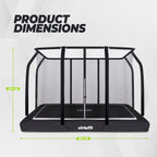 VirtuFit Premium Inground Trampoline met Veiligheidsnet - Zwart - 244 x 366 cm - Tweedekans