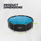 VirtuFit Rond Zwembad - Ø244 x 76 cm - Antraciet - Tweedekans