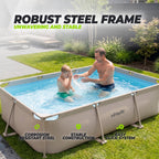 VirtuFit Rechthoekig Zwembad - 300 x 210 x 66 cm - Beige - Tweedekans