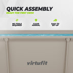 VirtuFit Rechthoekig Zwembad - 260 x 180 x 66 cm - Beige - Tweedekans