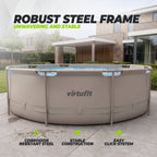 VirtuFit Rond Zwembad - Ø366 x 100 cm - Beige - Inclusief Filterpomp - Tweedekans