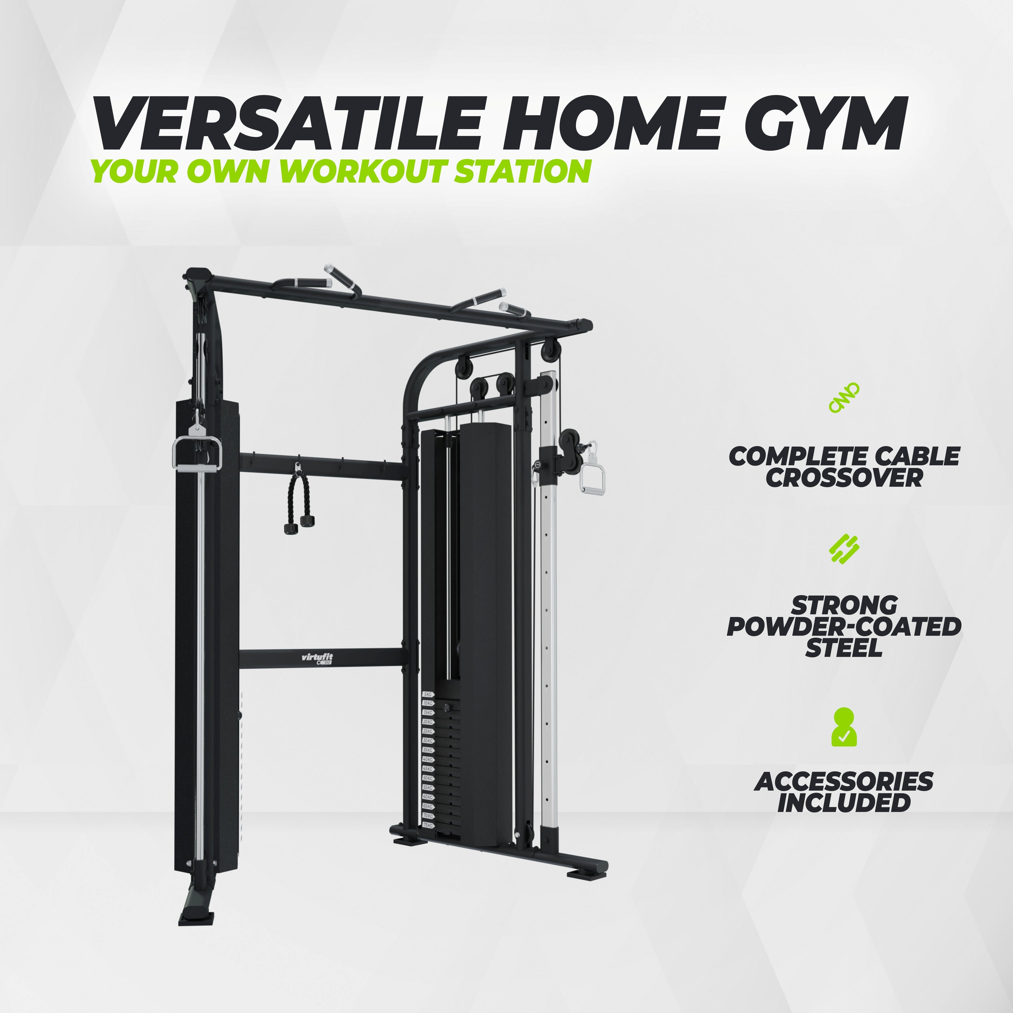 VirtuFit CC100 Cable Crossover - Dual Adjustable Pulley - Functional Trainer - Tweedekans