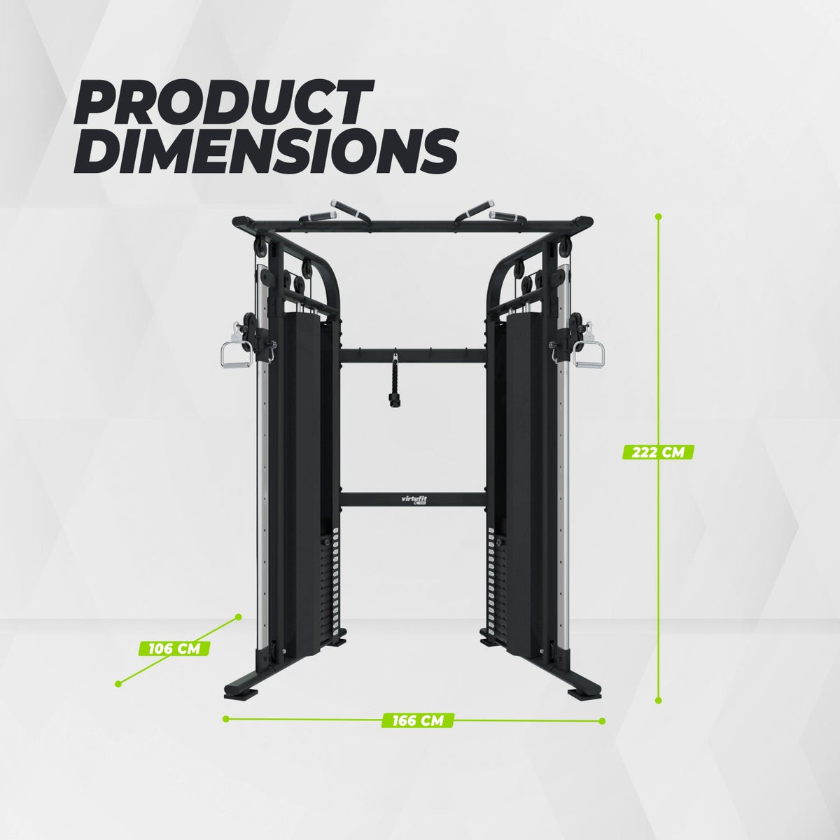 VirtuFit CC100 Cable Crossover - Dual Adjustable Pulley - Functional Trainer - Tweedekans