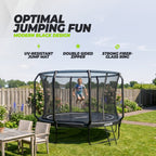 VirtuFit Premium Trampoline met Veiligheidsnet - Zwart - 366 cm - Tweedekans