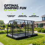 VirtuFit Premium Inground Trampoline met Veiligheidsnet - Zwart - 213 x 305 cm - Tweedekans