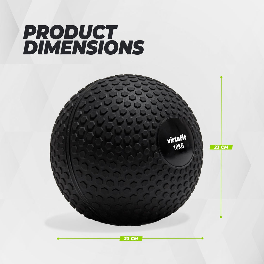 VirtuFit Slam Ball - Fitness Bal – 10 kg – Zwart - Tweedekans