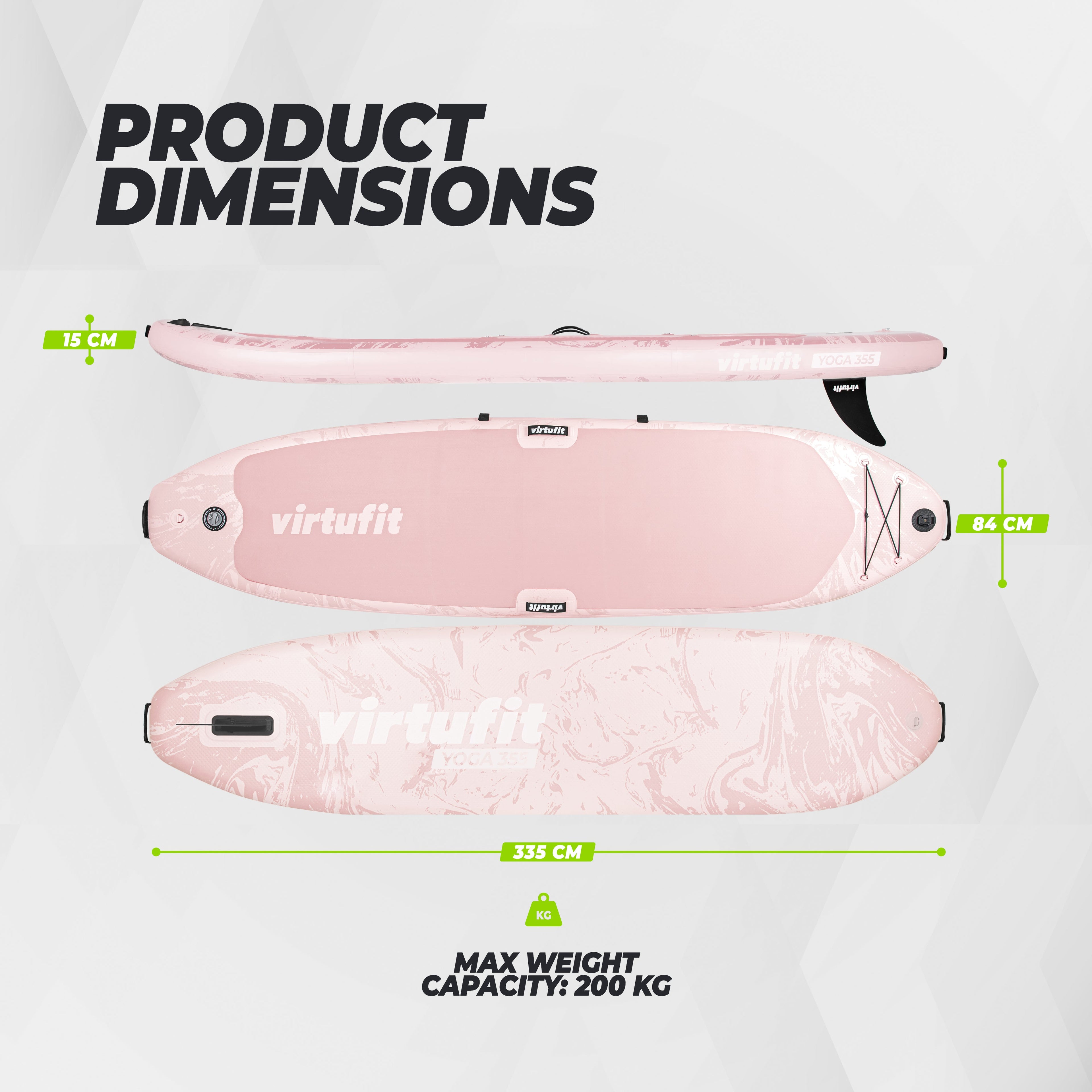 Virtufit Supboard Fitness - Yoga 335 - Old Pink - Tweedekans