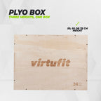 VirtuFit Houten Plyo Box 3-in-1 - Groot - 50 x 60 x 75 cm