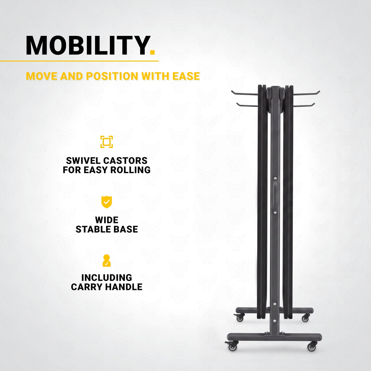 Flow Fitness Opbergrek voor Fitnessmatten - Zwart