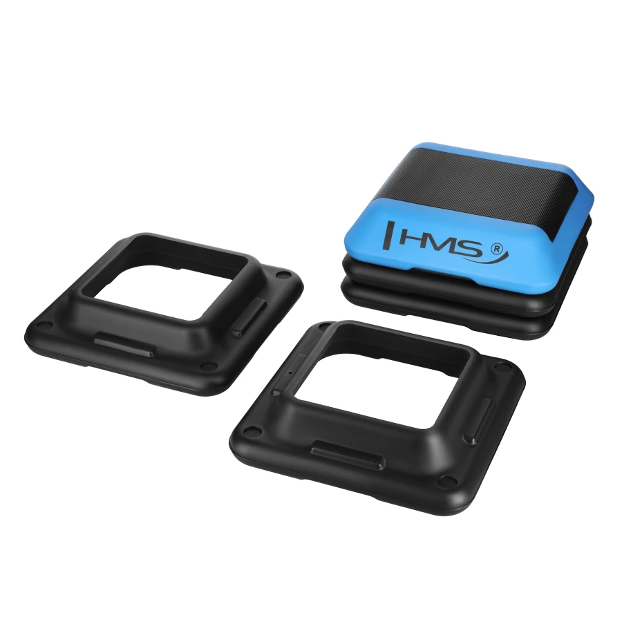 HMS Fitness Mini Aerobic Step - Zwart/Blauw - Tweedekans