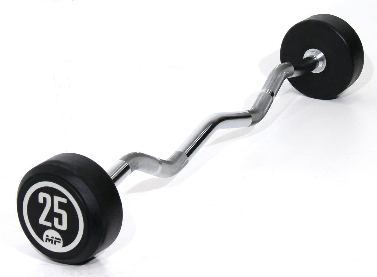 Muscle Power Vaste Curl Halterstang Rubber - 25 kg - Tweedekans