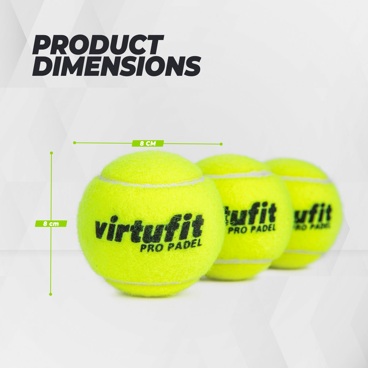 VirtuFit Pro Padel Ballen - Set / 3 ballen
