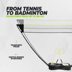 VirtuFit 2-in-1 Portable Badminton- en Tennisset - Inclusief koffer en rackets
