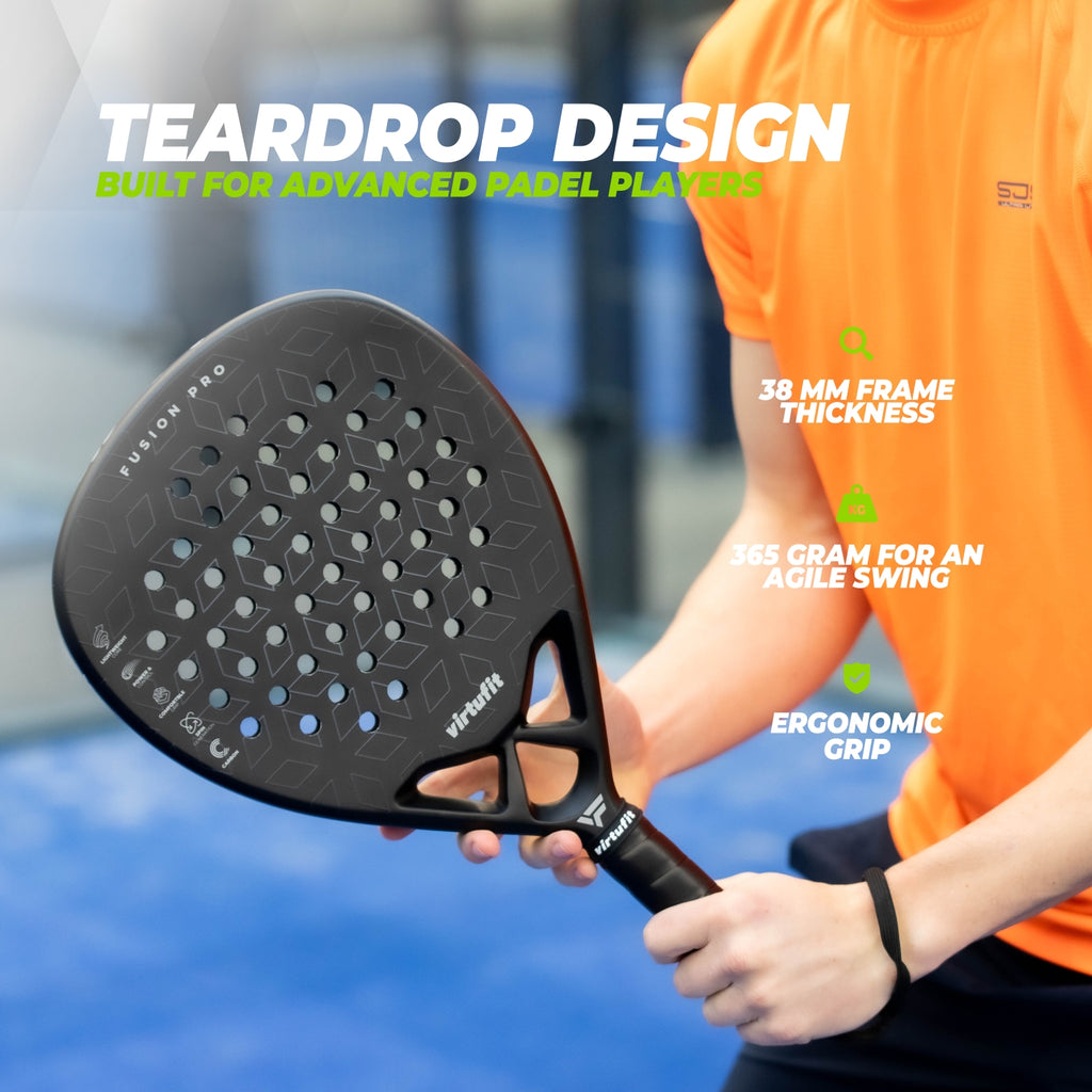 VirtuFit Fusion Pro Padel Racket - Zwart - Silver