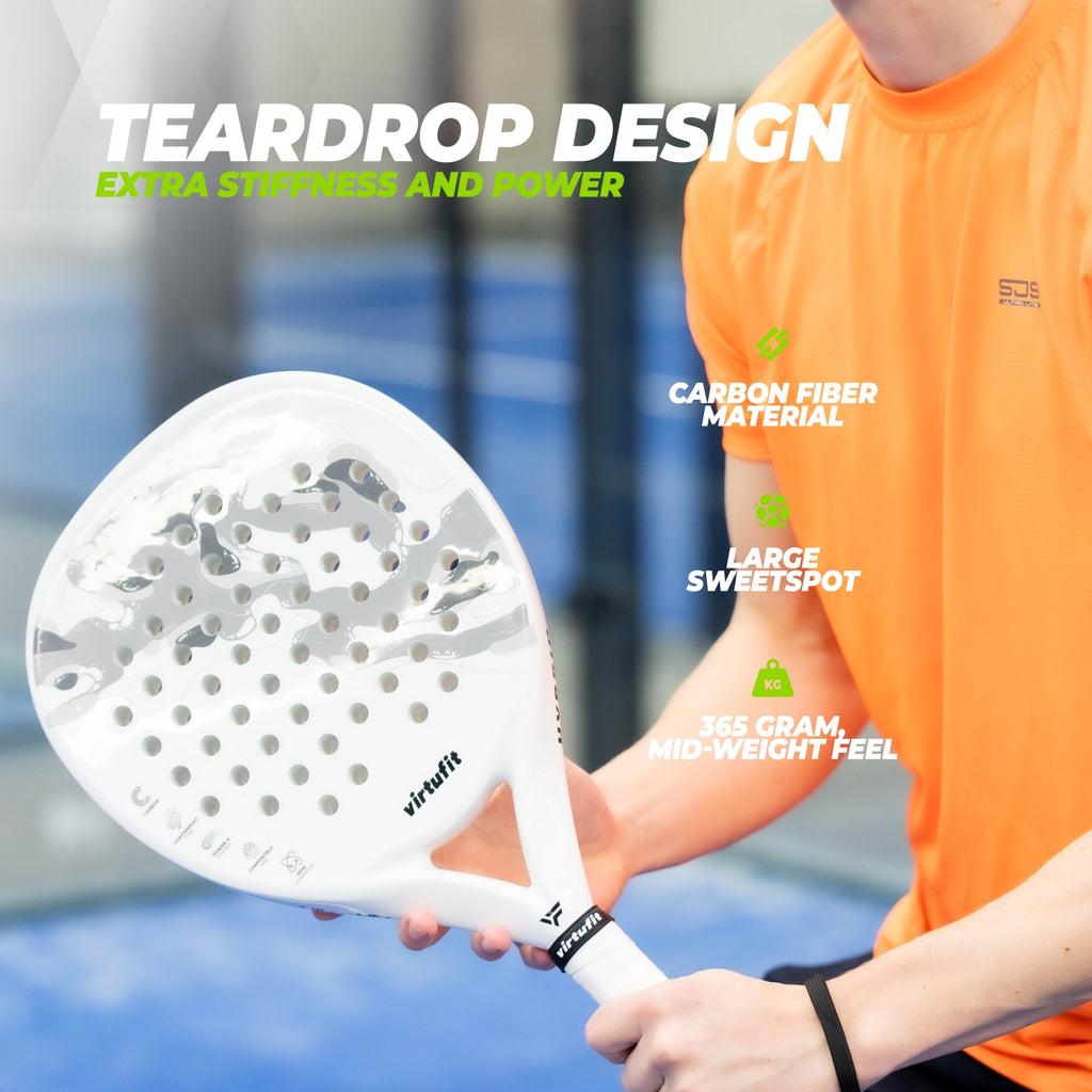 VirtuFit Hybrid Padel Racket - Wit - Grijs