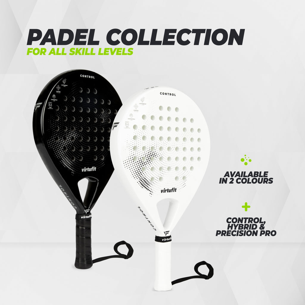 VirtuFit Control Padel Racket - Wit - Zwart