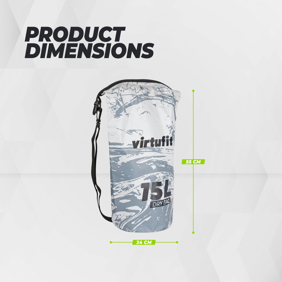 VirtuFit Dry Bag 15L - Waterdichte Tas
