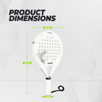 VirtuFit Control Padel Racket - Wit - Zwart