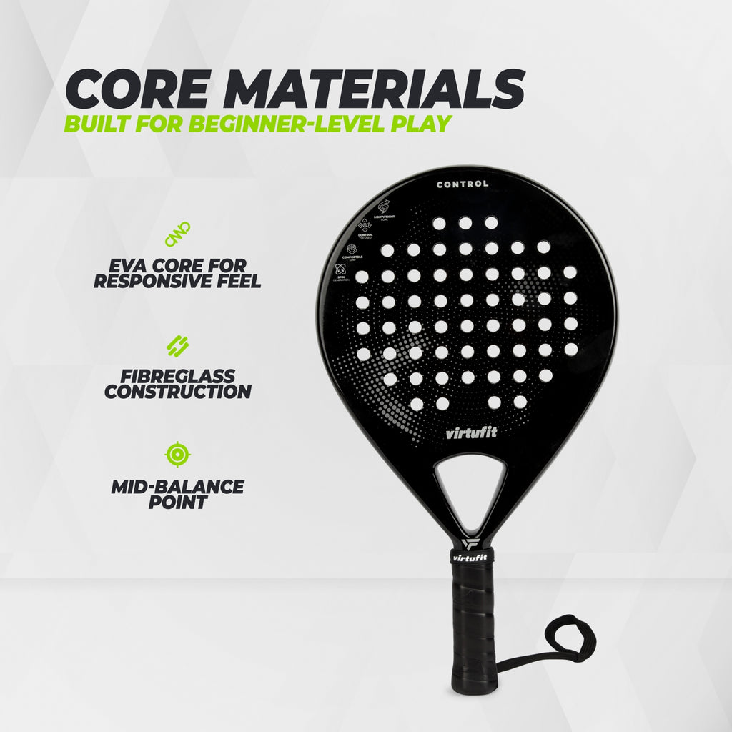 VirtuFit Control Padel Racket - Zwart - Grijs
