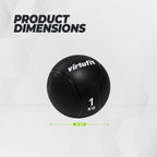 VirtuFit Medicijnbal Pro - Medicine Ball  - 1 kg - Rubber - Zwart