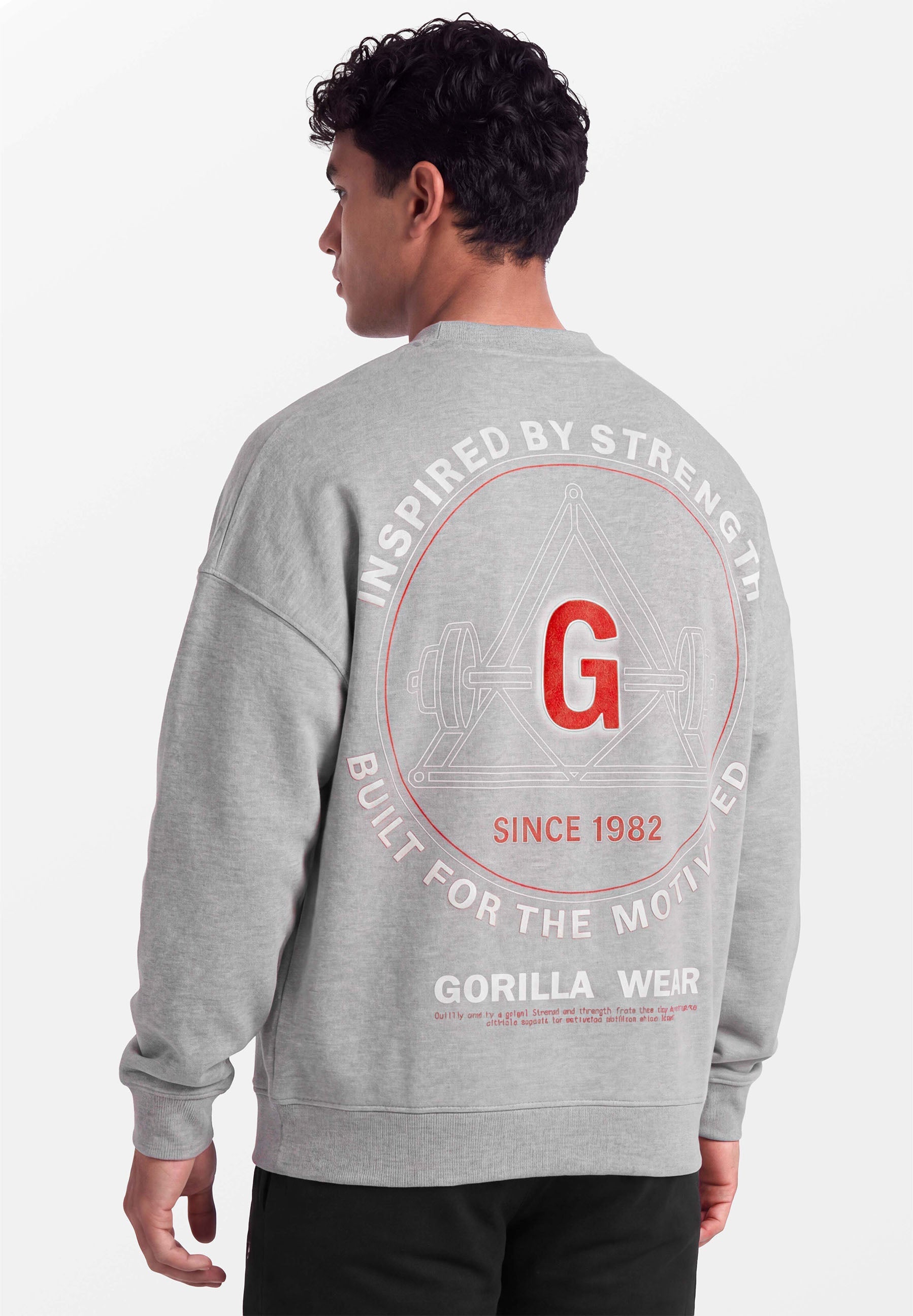 Gorilla Wear Leeds Oversized Sweater - Lichtgrijs