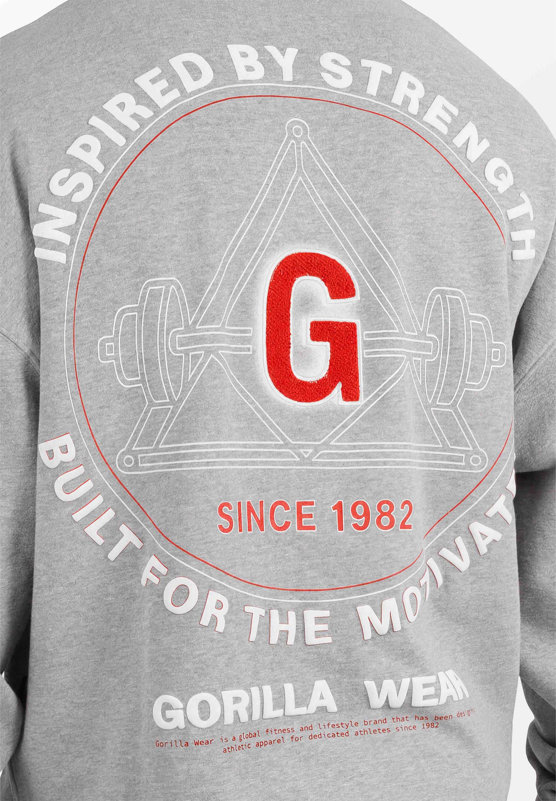 Gorilla Wear Leeds Oversized Sweater - Lichtgrijs