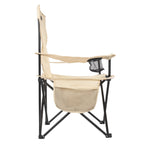VirtuFit Opvouwbare Camping Stoel - Strandstoel - Beige - Tweedekans