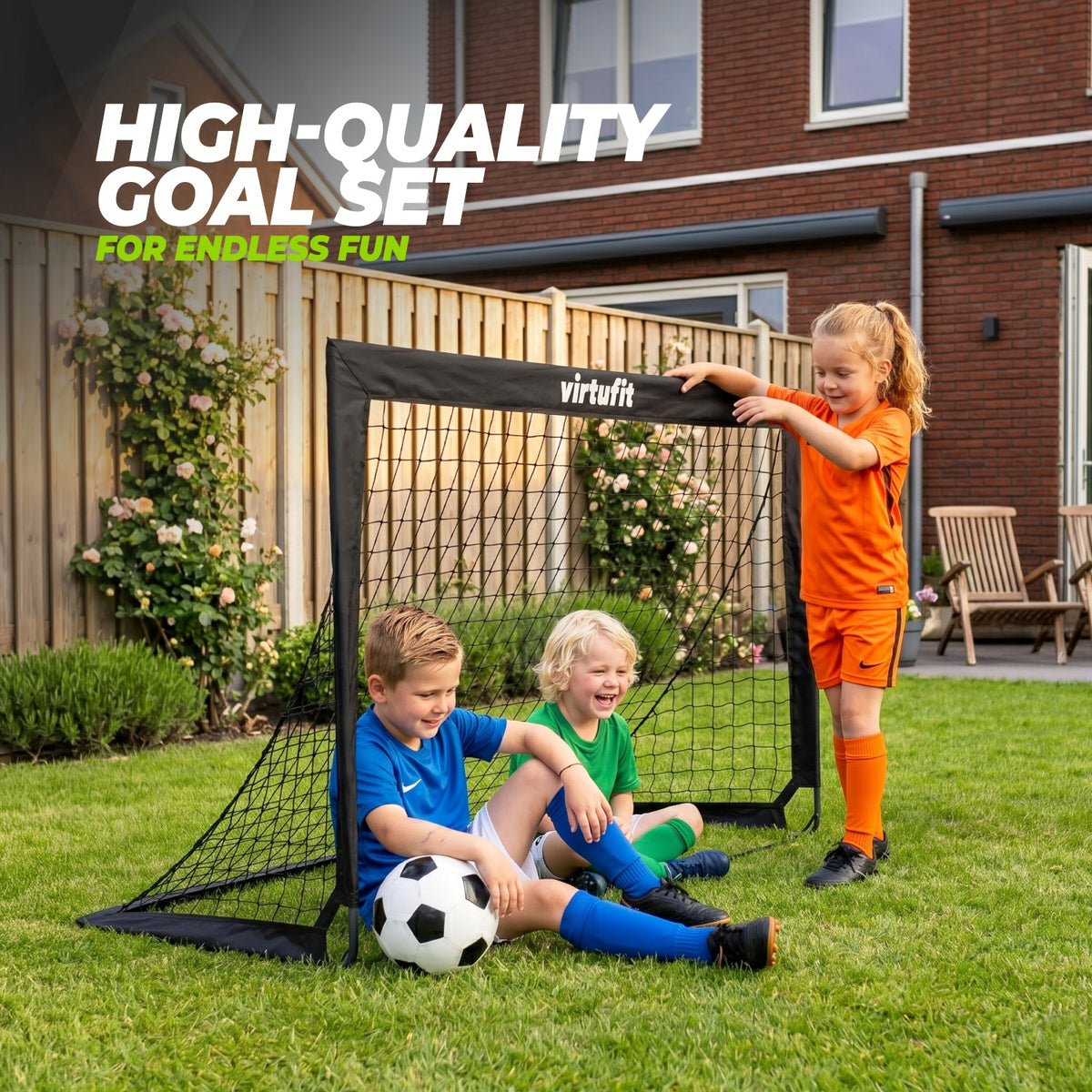 VirtuFit Pop-Up Voetbaldoelen Set - Voetbalgoals - 120 x 90 cm - Tweedekans