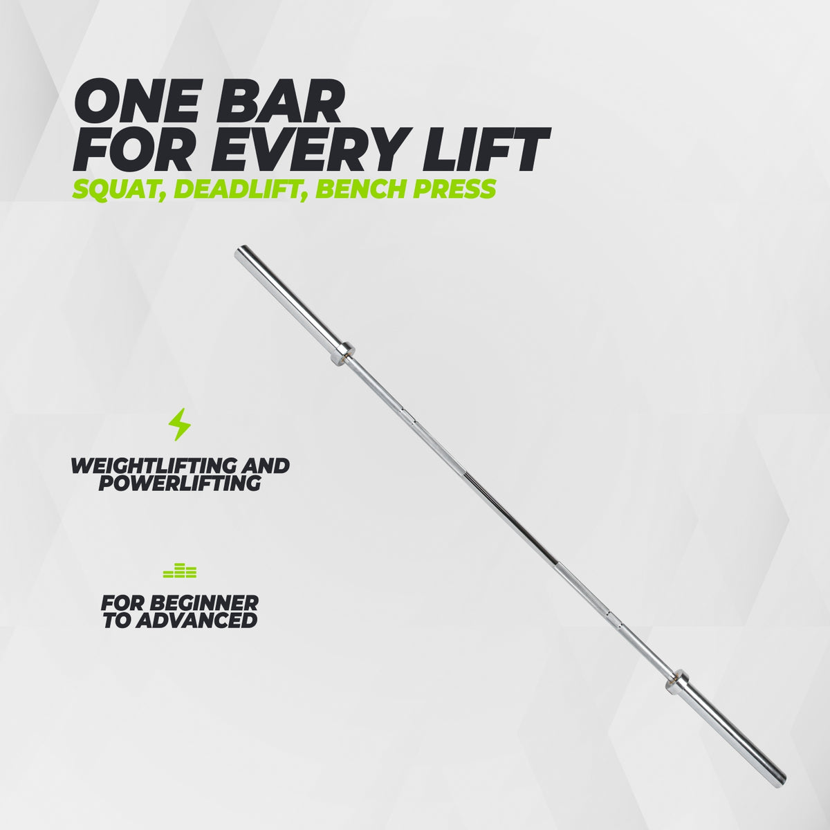 VirtuFit Olympische Halterstang - 50 mm - 200 cm