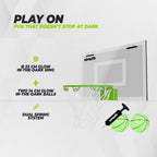VirtuFit Pro Mini Basketbalbord met 2 Ballen en Pomp - Glow In the Dark