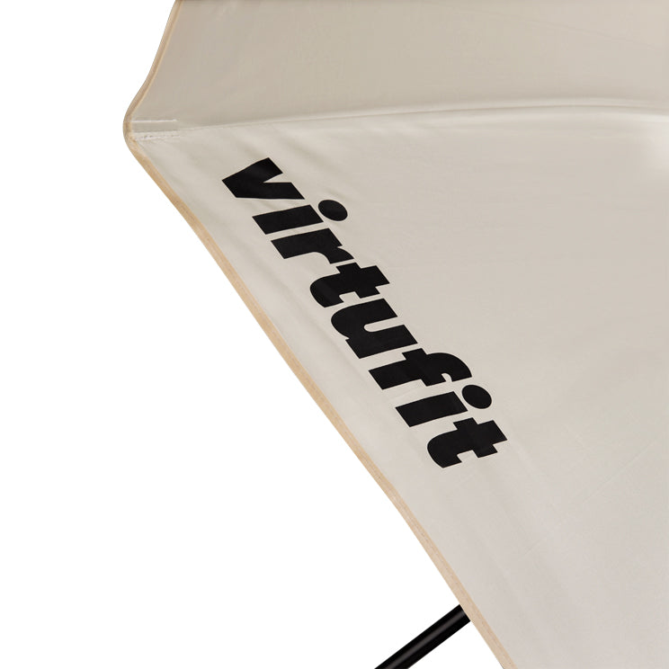 VirtuFit Strandparasol - Windscherm - Strandtent - 160 cm - Beige - Tweedekans
