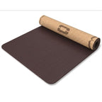 Liveness Yoga Mat - 5 mm - Kurk/Chocolade
