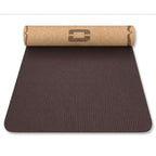 Liveness Yoga Mat - 5 mm - Kurk/Chocolade