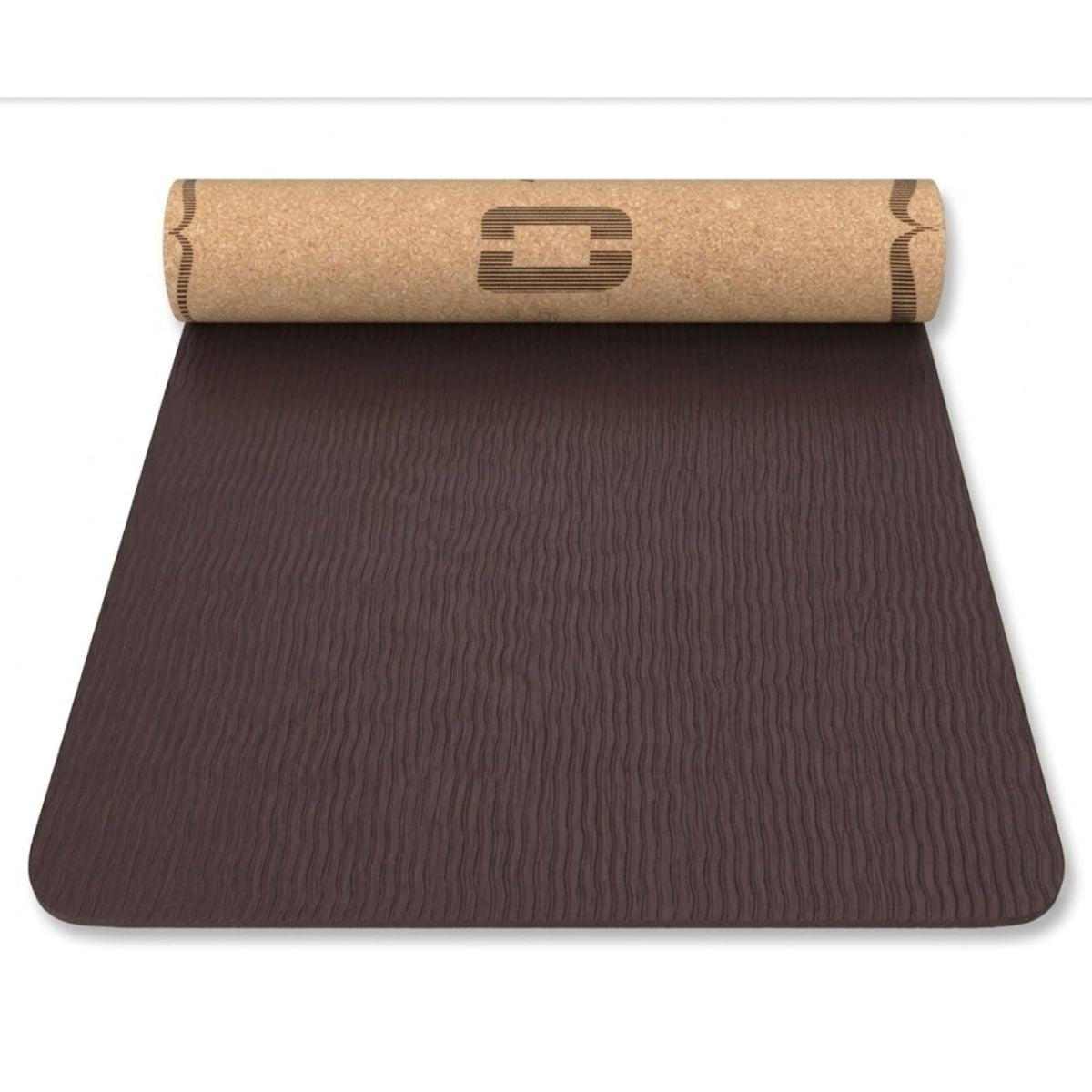 Liveness Yoga Mat - 5 mm - Kurk/Chocolade
