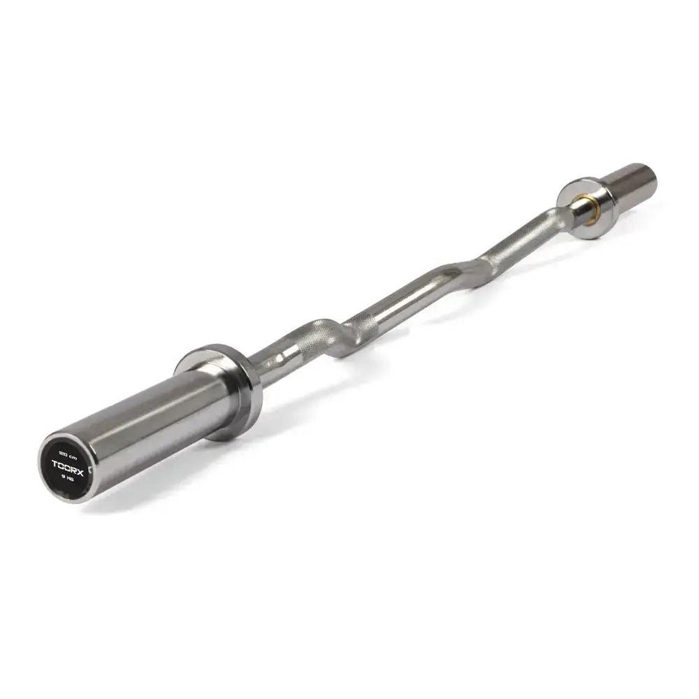 Toorx Olympische Curlstang - 120 cm - Chroom