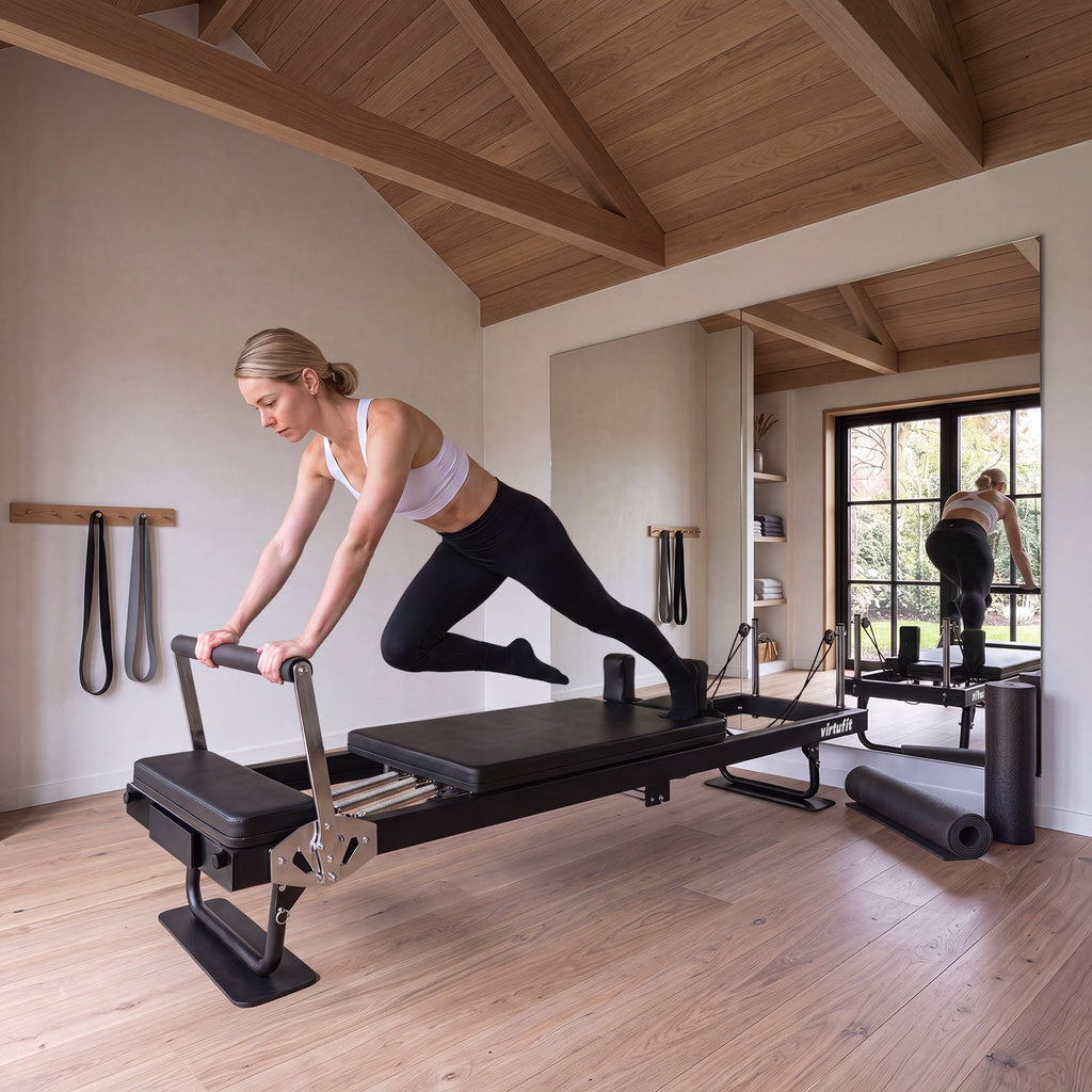 VirtuFit Pilates Reformer - Opvouwbaar - Zwart - Tweedekans