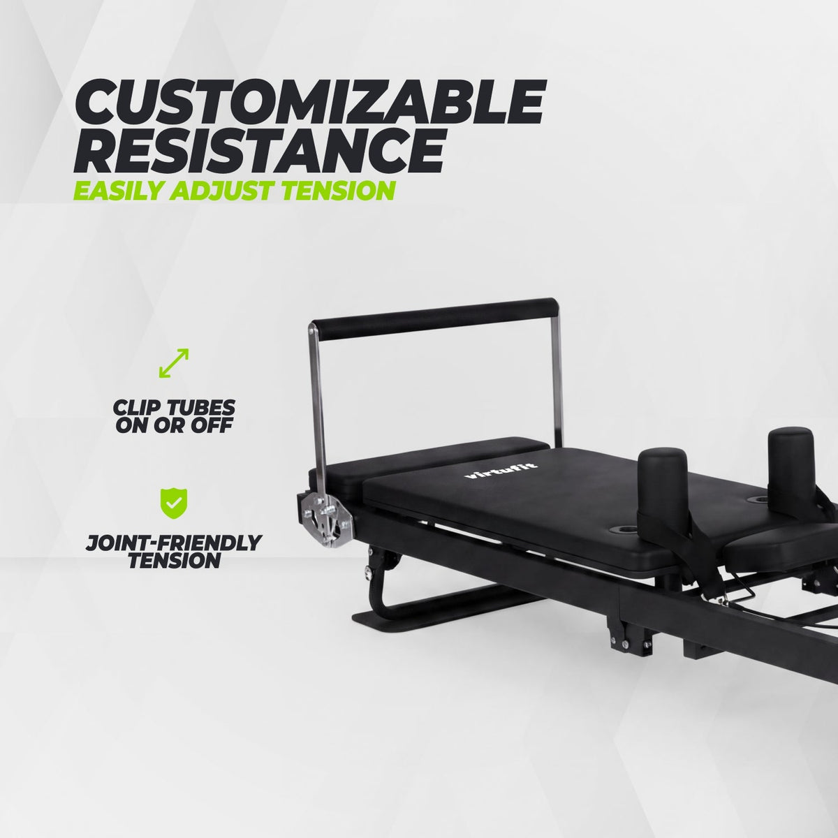 VirtuFit Pilates Reformer - Opvouwbaar - Zwart