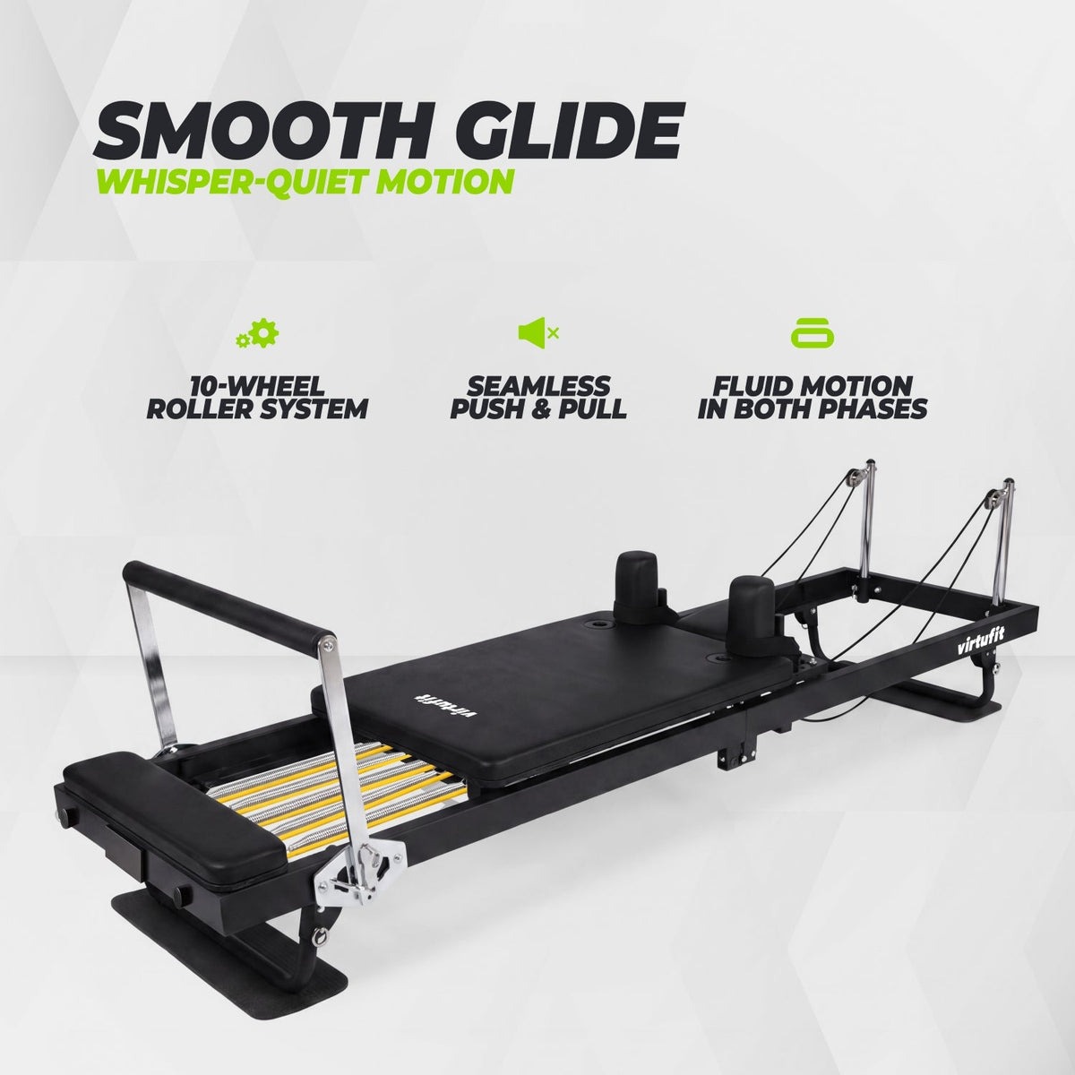 VirtuFit Pilates Reformer - Opvouwbaar - Zwart
