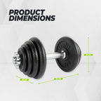 VirtuFit Verstelbare Dumbbellset Pro - Halterset - Gietijzer - 1 x 15 kg