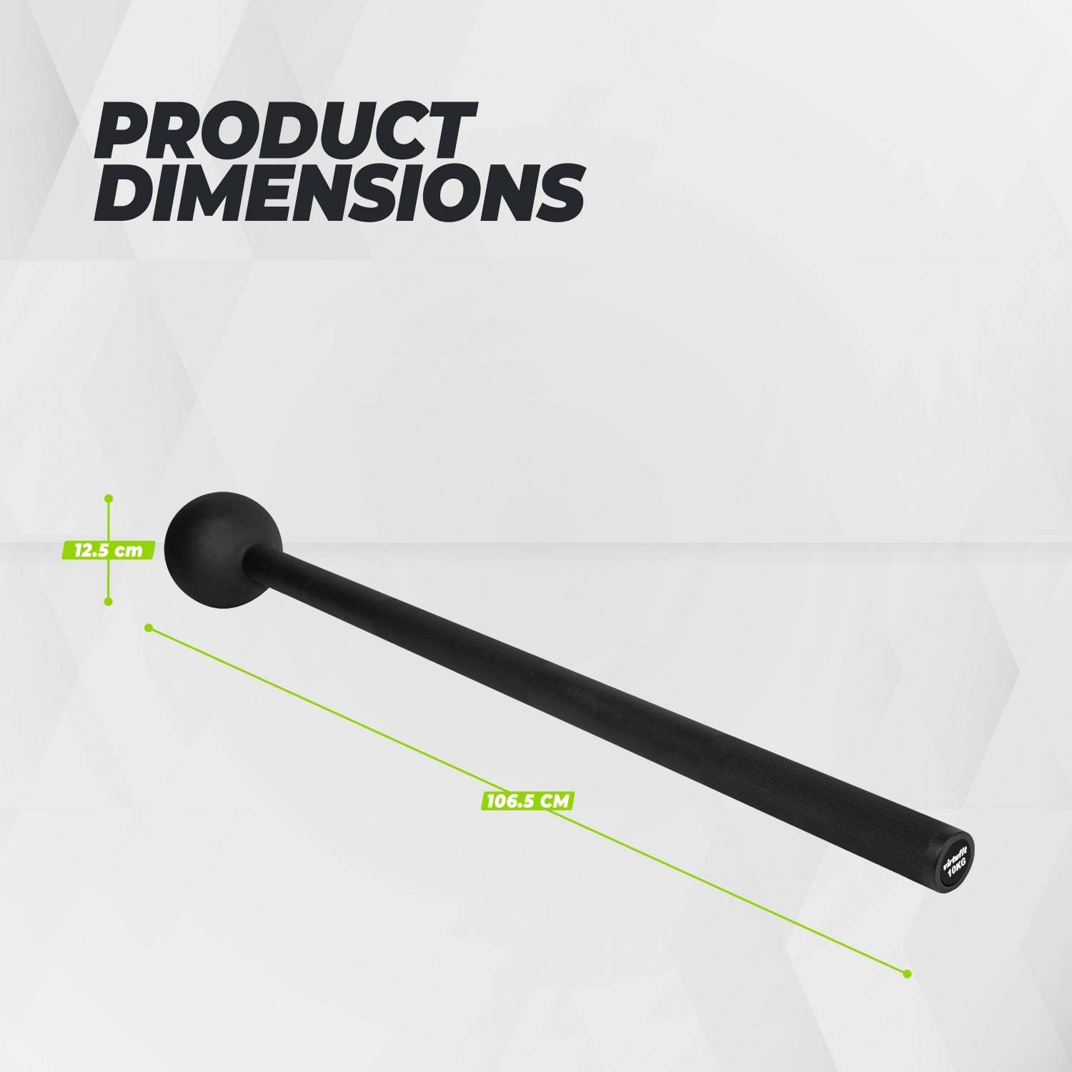 VirtuFit Macebell - Zwart - 10 kg