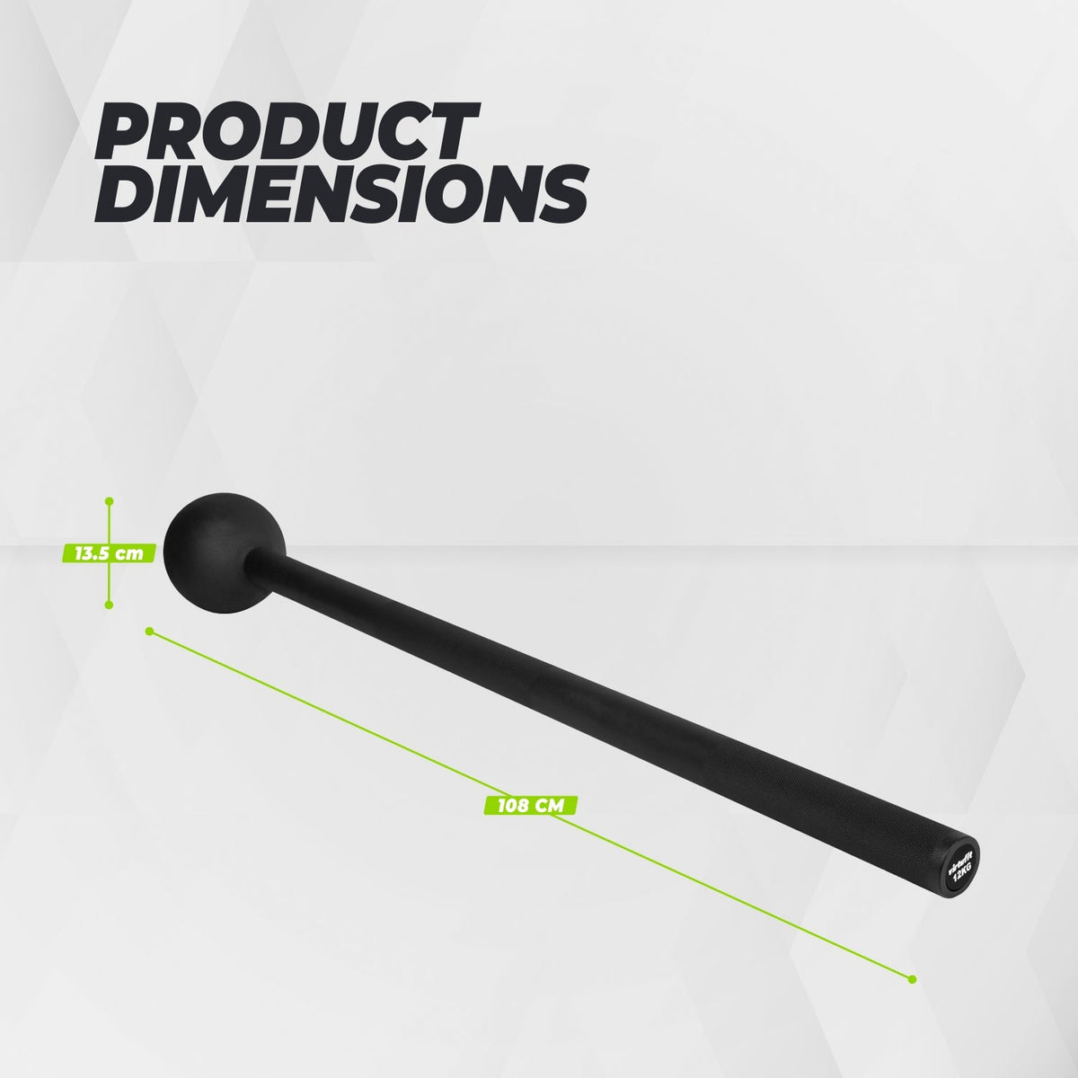 VirtuFit Macebell - Zwart - 12 kg
