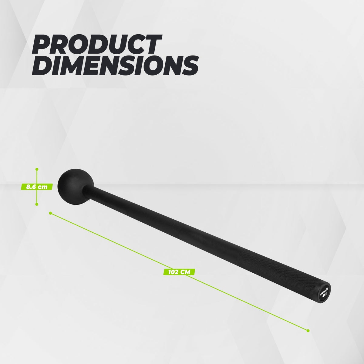 VirtuFit Macebell - Zwart - 4 kg