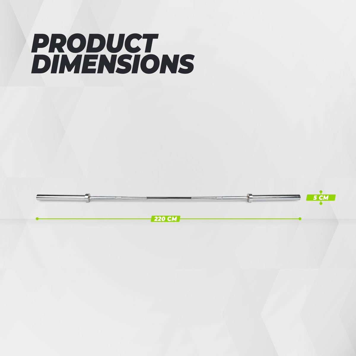 VirtuFit Olympische Halterstang - 50 mm - 220 cm