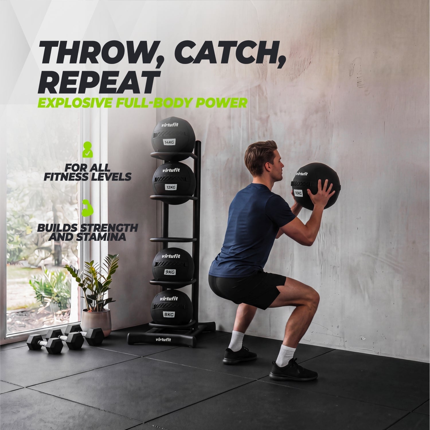 VirtuFit Wall Ball Pro - 5 kg - Tweedekans