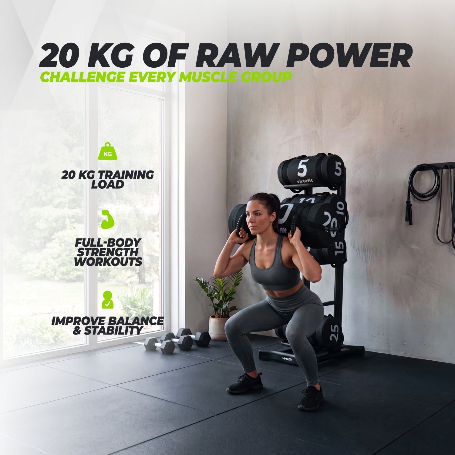 VirtuFit Power Bag - Fitnessbag - 20 kg