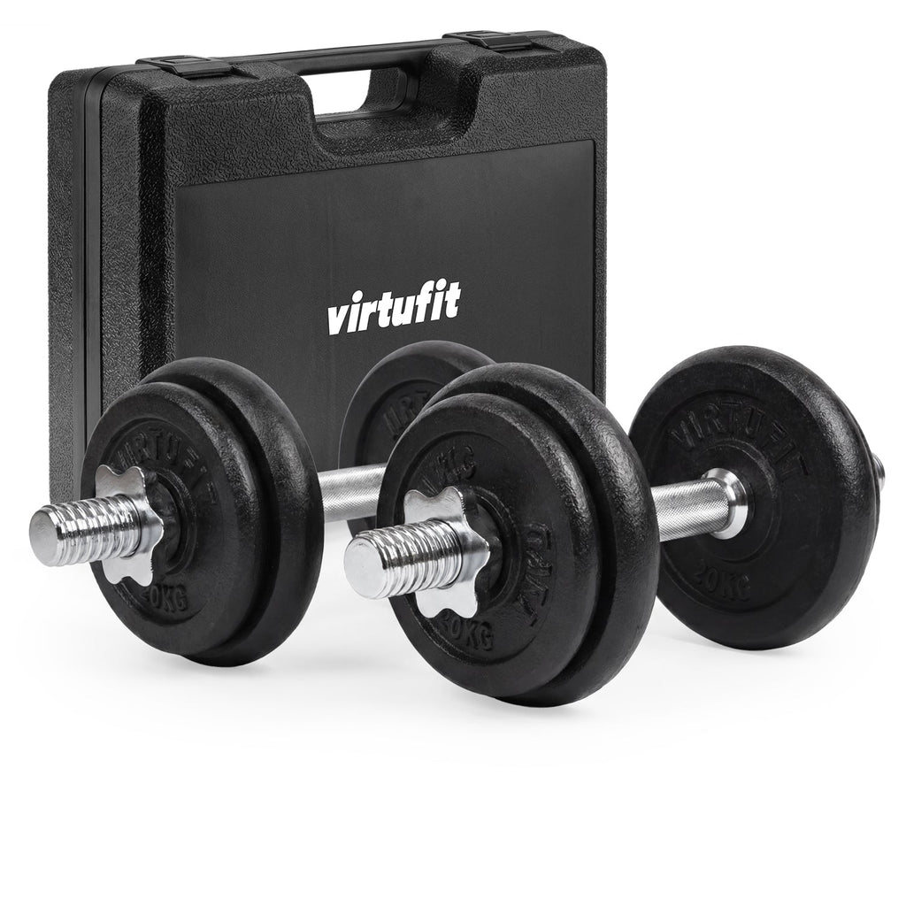 VirtuFit Verstelbare Dumbbellset Pro 20 kg - 2 x 10 kg - Inclusief koffer - Tweedekans