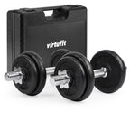 VirtuFit Verstelbare Dumbbellset Pro 20 kg - 2 x 10 kg - Inclusief koffer - Tweedekans