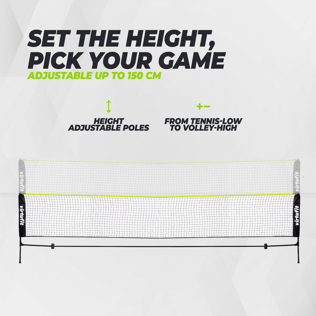VirtuFit Badminton- en Tennisnet - 510 cm - Inclusief draagtas