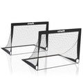 VirtuFit Pop-Up Voetbaldoelen Set - Voetbalgoals - 120 x 90 cm - Zwart